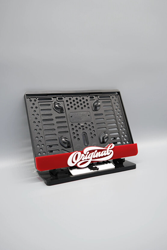 ORIGINAL 3D KABARTMALI KIRIMIZI PLEKSİ MOTOR PLAKALIĞI
