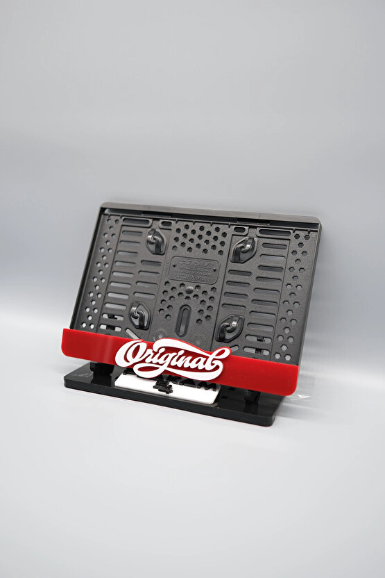 ORIGINAL 3D KABARTMALI KIRIMIZI PLEKSİ MOTOR PLAKALIĞI