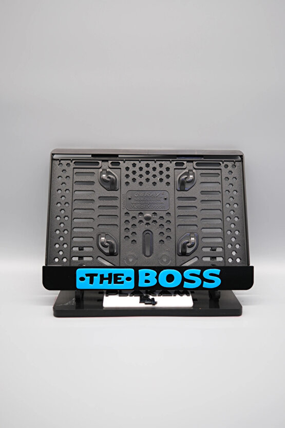 THE BOSS 3D KABARTMALI MAVİ PLEKSİ MOTOR PLAKALIĞI
