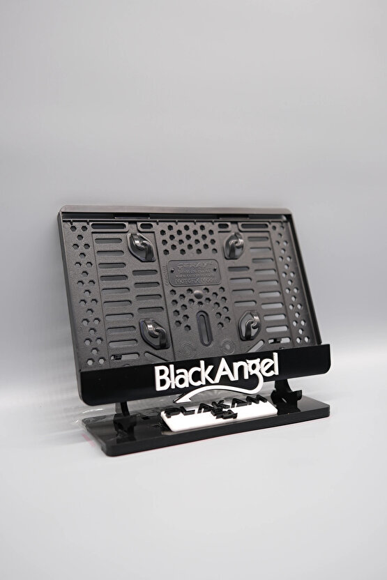 BLACK ANGEL 3D KABARTMALI SİYAH PLEKSİ MOTOR PLAKALIĞI