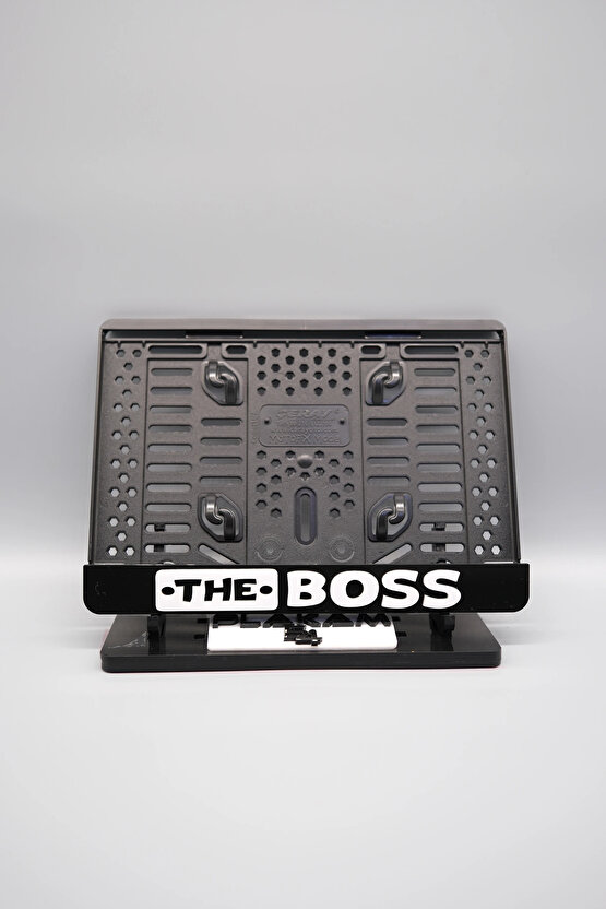 THE BOSS 3D KABARTMALI BEYAZ PLEKSİ MOTOR PLAKALIĞI
