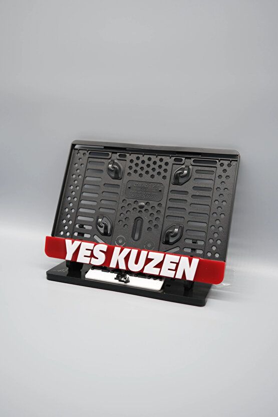 YES KUZEN 3D KABARTMALI KIRMIZI PLEKSİ MOTOR PLAKALIĞI