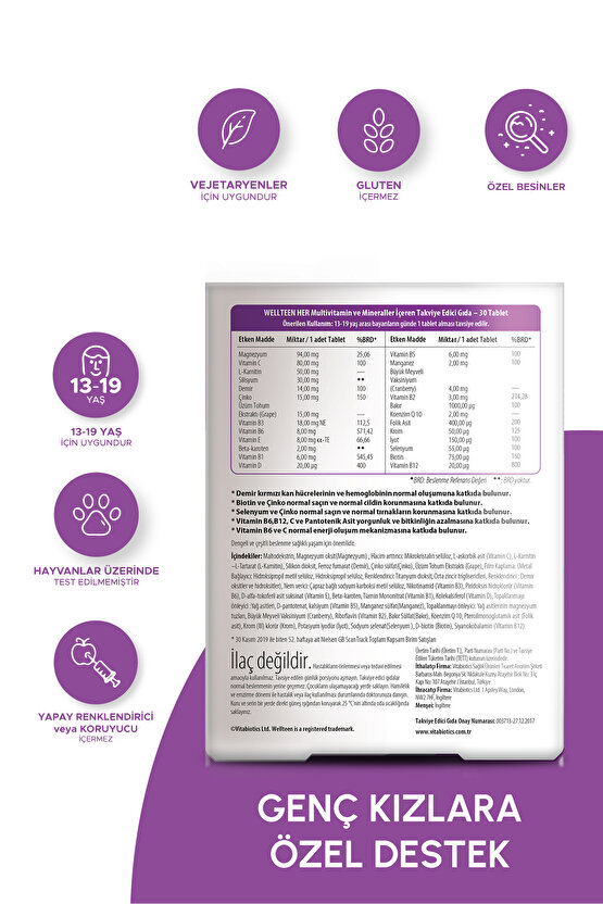 Wellman + Wellteen Her Baba-Kız Multivitamin