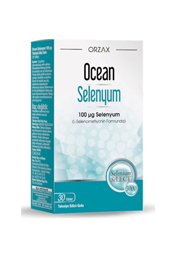 Orzax Selenyum 100 Mcg 30 Tablet