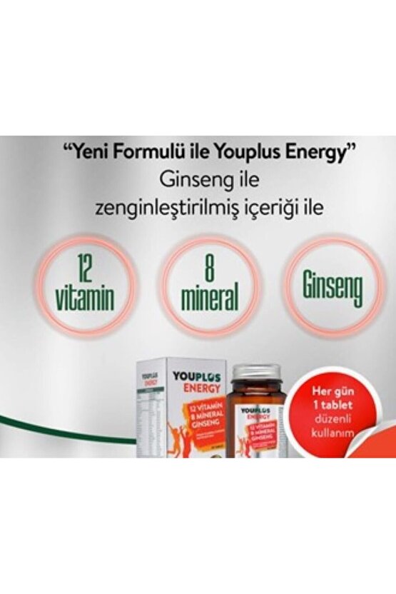 Youplus 12 Vitamin 8 Mineral Ginseng 30 Tablet