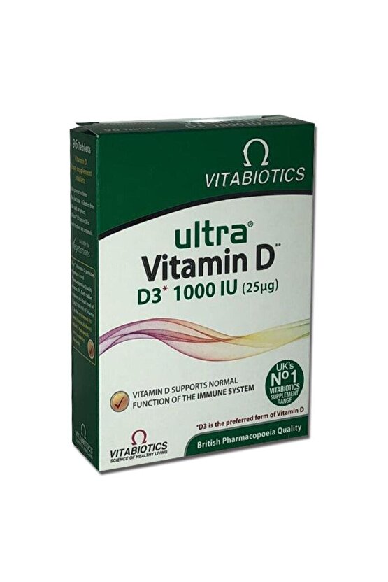 Ultra Vitamin D3 1000 IU 96 Tablet