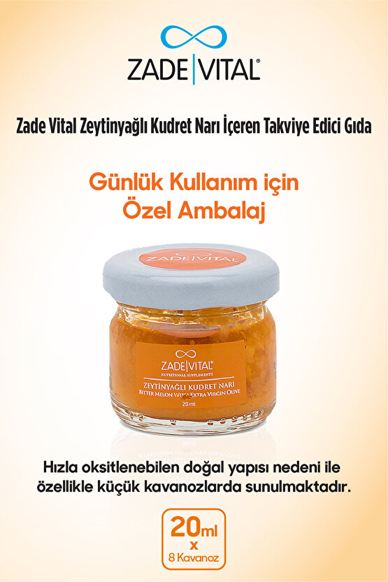 Zeytinyağlı Kudret Narı 1 Kutu 20 Ml X 8 Cam Kavanoz
