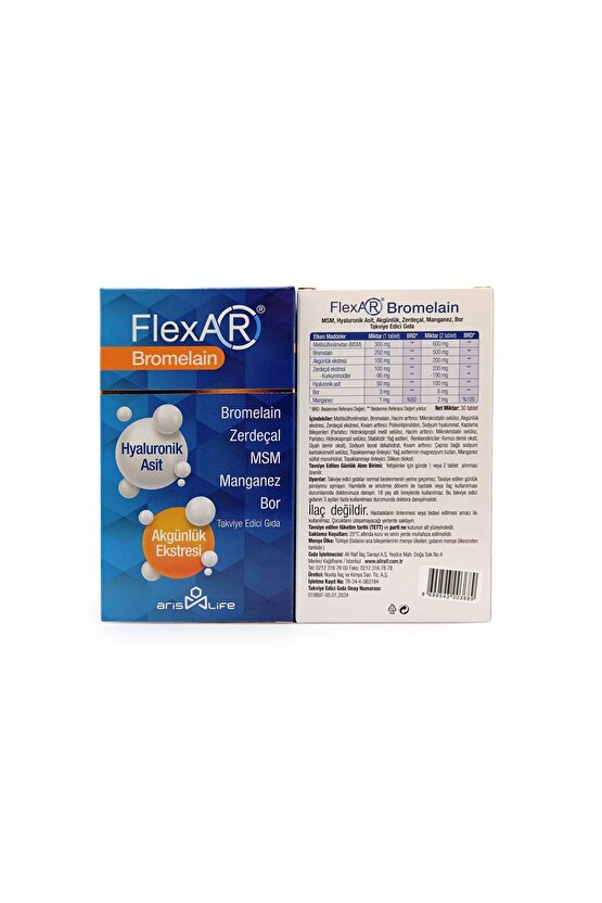 FlexAR Bromelain 30 Tablet 3lü Paket