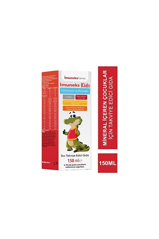 Kids Multivitamin Ve Mineraller Takviye Edici Gıda 150 Ml