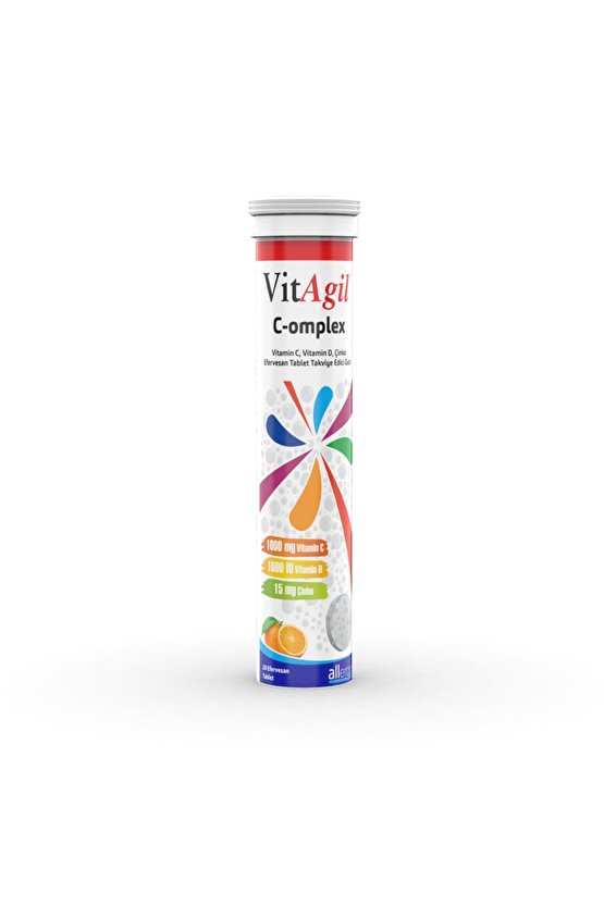 Vitamin C + D ve Çinko | C-omplex 20 Efervesan Tablet