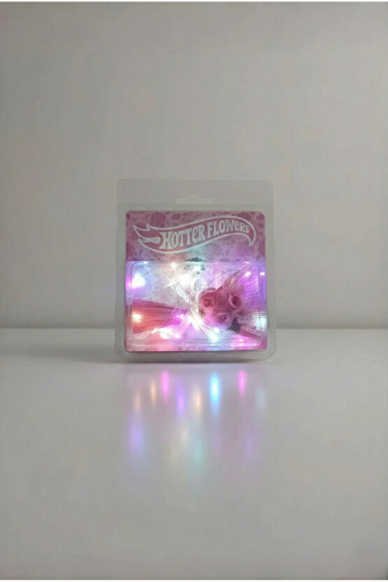 Minik Buket LED Işıklı Tasarım Solmayan Çiçekli Gül Buketi