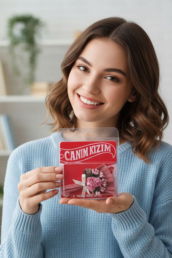 Minik Buket Canım Kızım Temalı Pembe Çiçek Buketi Özel Tasarım