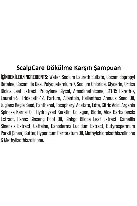 ScalpCare Dökülme Karşıtı Anti Shedding Şampuan | Bitkisel Özlü & Besleyici Bakım Şampuanı 400 ml