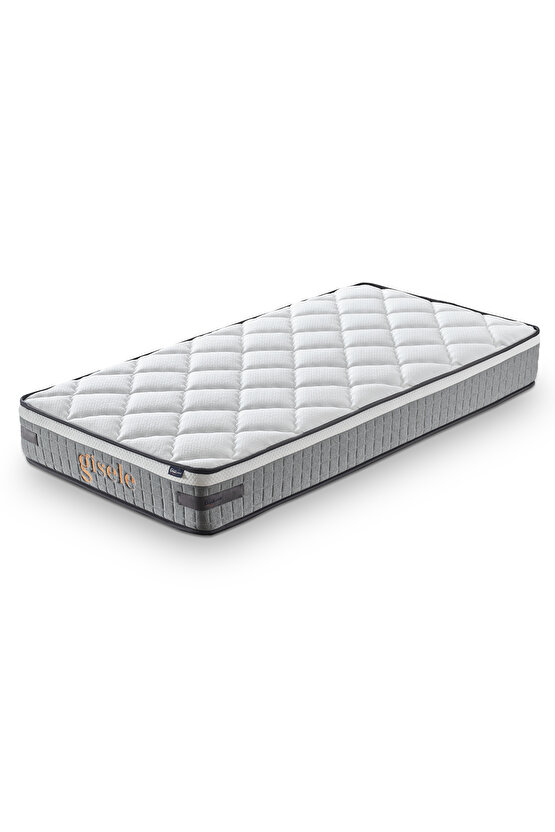 Gisele Tek Kişilik Sandıklı Baza + Full Ortopedik Pedli Yatak + Başlık 3 lü Set