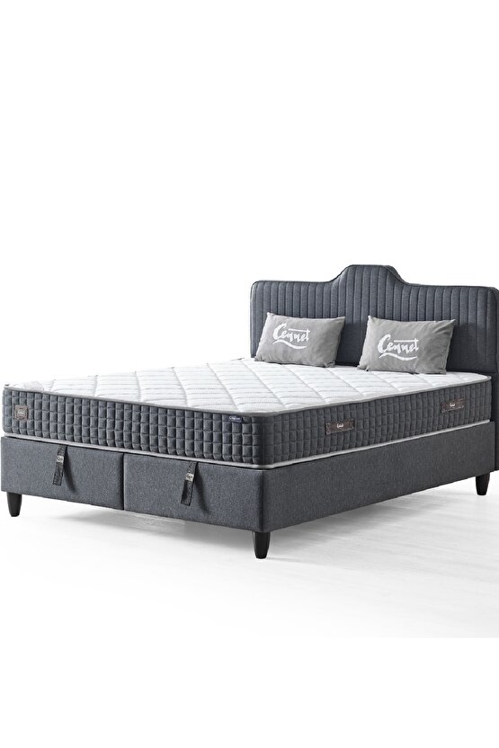 Menekşe Çift Kişilik Depolamalı Sandıklı Baza ve Başlık 2’li Set