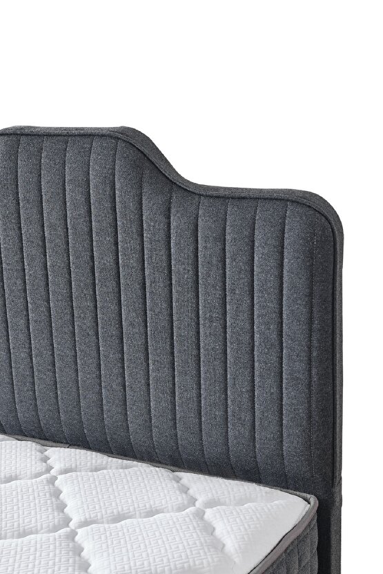 Menekşe Tek Kişilik Sandıklı Baza ve Dekoratif Başlık 2’li Set