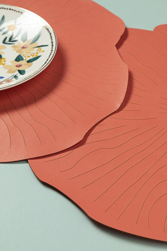 Blossom Suni Deri 2li Amerikan Servis 40 Cm Açık Pembe