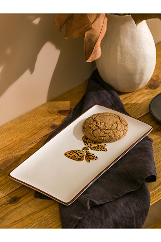 Fiyonk Baskılı Seramik Sunum Tabağı 28 cm