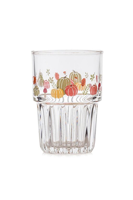 Renksiz Baskılı Cam Bardak Seti 4lü 380 Ml (W5)