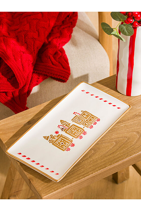 Shining Storedan Işıltılı Seçimler | Baskılı Seramik Sunum Tabağı 28 cm