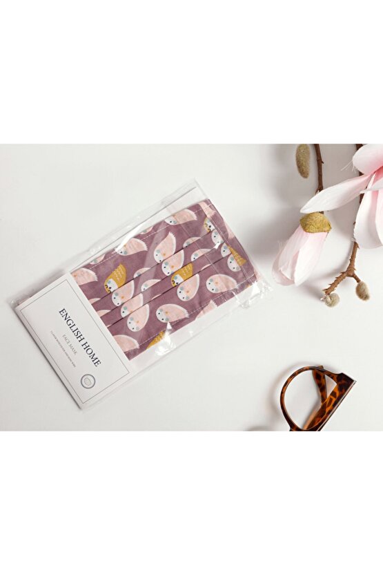 Wıse Bırd Pamuk Maske 9,5x18 Cm Mor