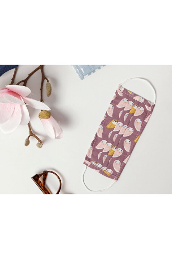 Wıse Bırd Pamuk Maske 9,5x18 Cm Mor