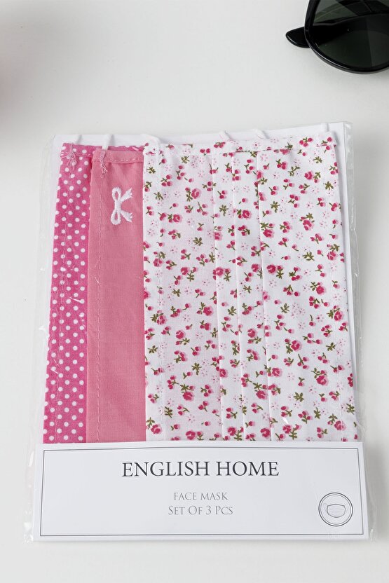 Cool Chıc Pamuk Maske 9,5x18 Cm Beyaz - Pembe