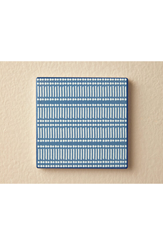 Blue Daisy Seramik Bardak Altlığı Mavi