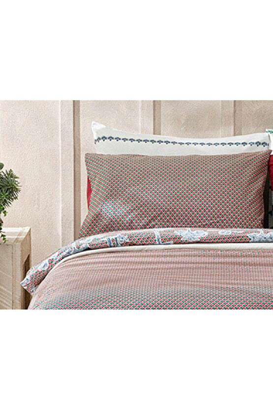 Toile De Jouy Pamuklu 2 li Yastık Kılıfı 50 x 70 Fuşya