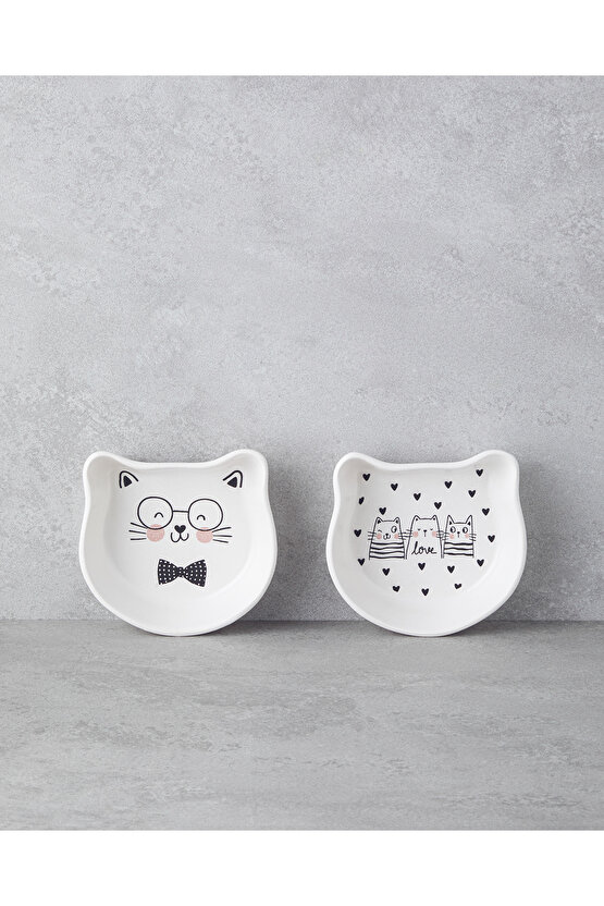 Mingle Mingle Seramik 2li Kase 14 cm Beyaz