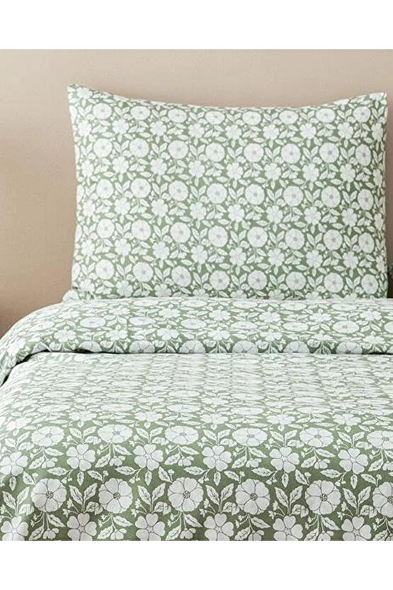 Parterre Kolay Ütülenir Tek Kişilik Nevresim Takımı Açık Yeşil