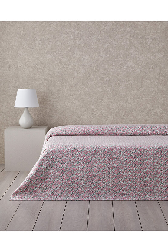 Bright Floral Ecosoft Tek Kişilik Pike 150x220 cm Pembe