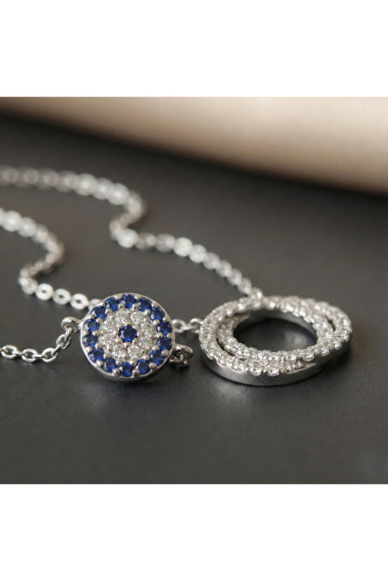 Küçük Taşlı Halka Kolye