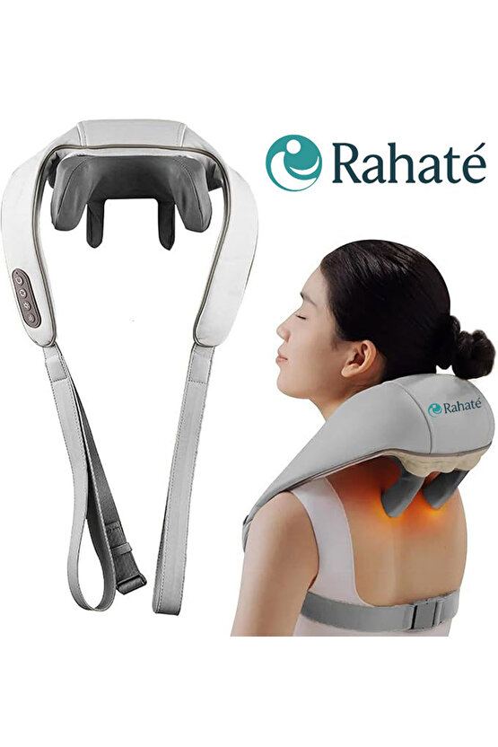 Rahaté – Dokunuş Hissi Veren Şarjlı Isıtmalı Masaj Aleti (Ovmalı Boyun, Sırt ve Bacak Masaj Cihazı)