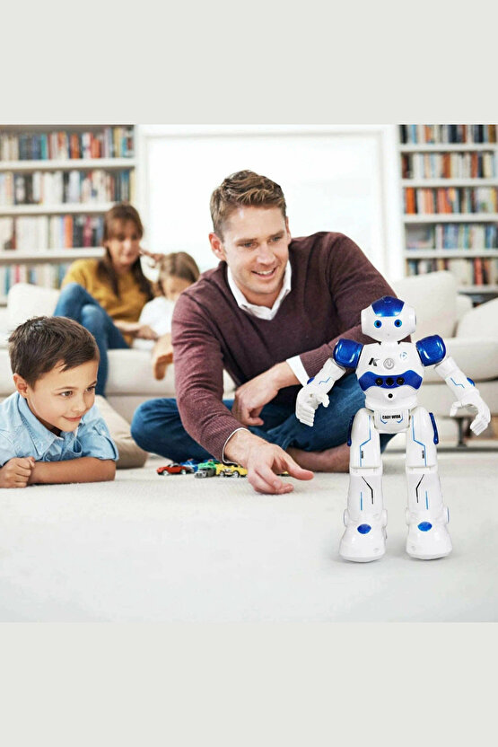 Oyuncak Uzaktan Kumandalı Robot El Sensörlü Şarjlı Moonwalk Yürüyen Hareketli Robot