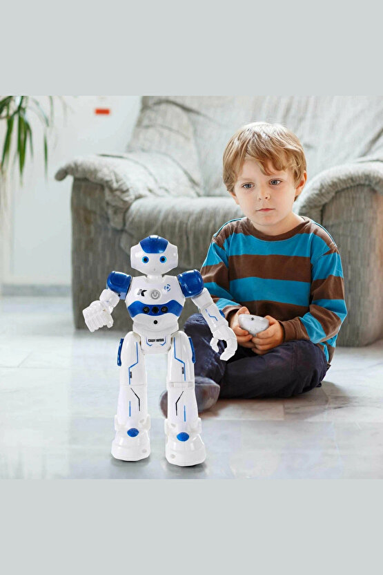 Oyuncak Uzaktan Kumandalı Robot El Sensörlü Şarjlı Moonwalk Yürüyen Hareketli Robot