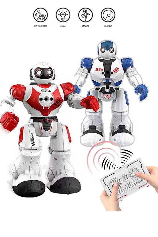 Uzaktan Kumandalı Full Fonksiyon Şarjlı Işıklı ,Sesli Dansçı İnteraktif Robot +3