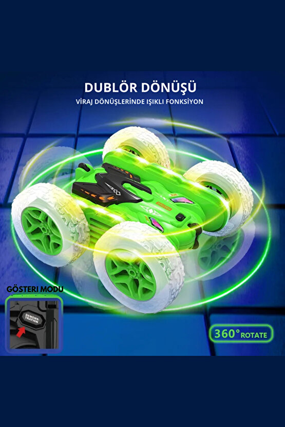 Uzaktan Kumandalı 4x4 Full Fonksiyon Şarjlı Işıklı Buharlı Spin 360 Derece Dönen Akrobat Araba