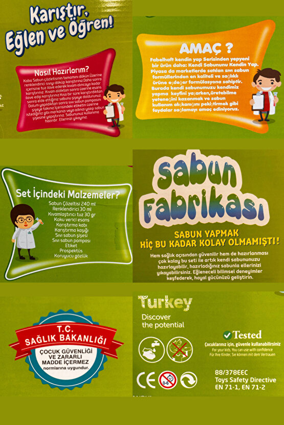 Eğitici Öğretici Eğlenceli Kendi Sabununu Kendin Yap Aktivite Bilim Kimya Oyunu