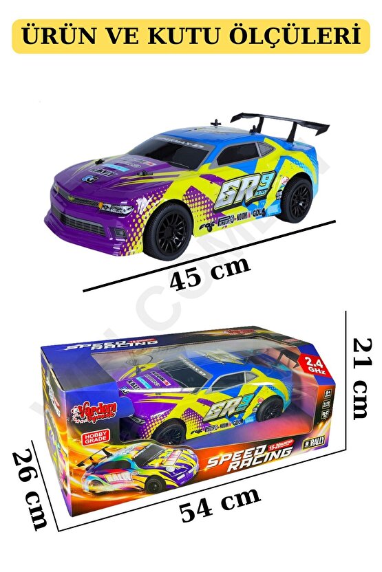 Oyuncak 2.4Ghz Uzaktan Kumandalı 1:10 Ölçek Şarjlı Dev Boy RC Ralli Araba