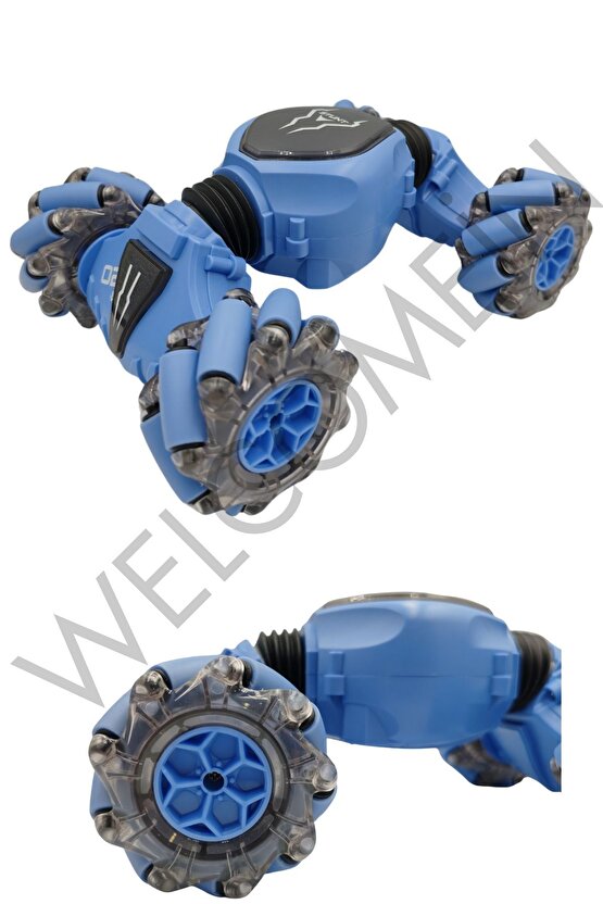 Oyuncak 2.4 GHz Bilekten ve Uzaktan Kumandalı Işıklı 4X4 Çift Kumandalı Akrobat Araba