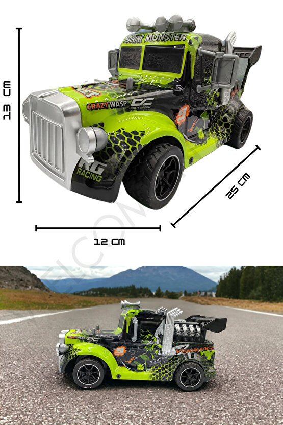 Oyuncak Araba 2.4 Ghz Uzaktan Kumandalı Full Fonksiyon Buhar Çıkartan Ve Drift Atabilen Tır