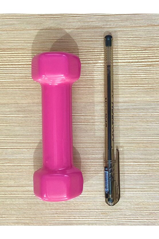 0.5kg Demir Dambıl Vinyl Kaplı Pembe 2 Adet Fitness Çocuk Dumbell