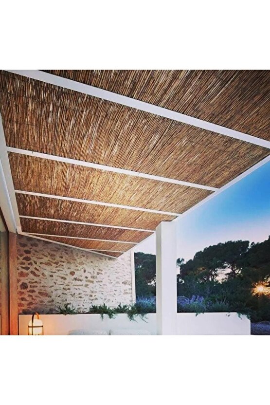 3m x 5m Ayonkaraisardan  TELLİ Doğal Bambu Kamış Çit,bahçe Çiti,balon Çiti,hasır Çit, Gölgelik