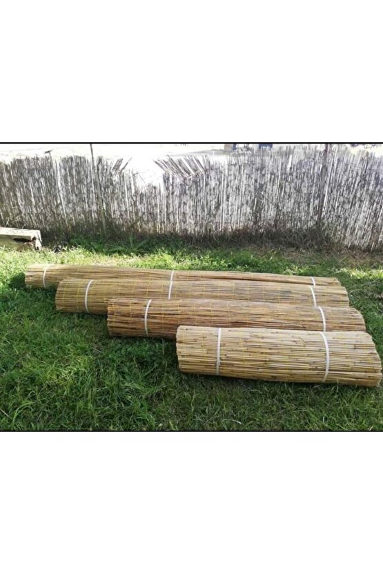 Bambu Çit Kamış Çit Doğal Bambu Çit Rulo+(1x4,5 M)eni 1 Metre- Uzunluk 4,5 Metre