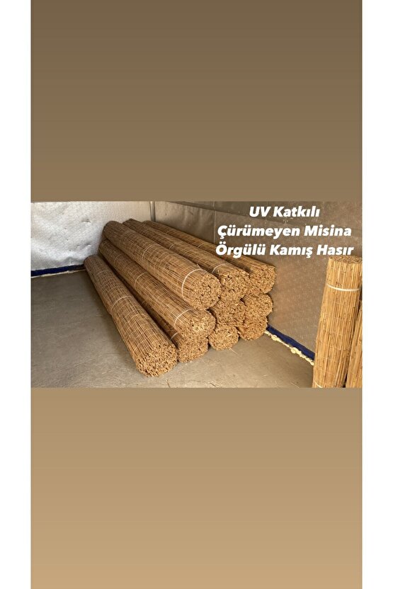 Doğal Bambu Kamış Hasır Çit Gölgelik 3 Metre X 5 Metre