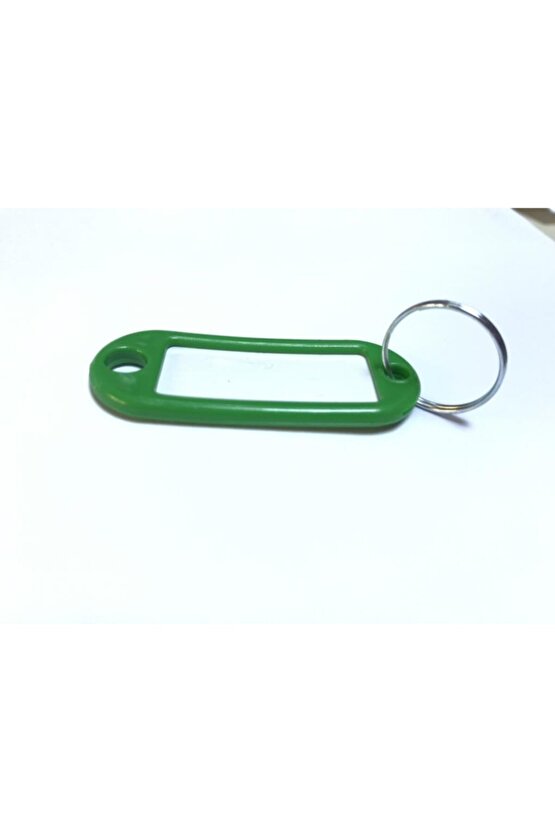 Plastik Anahtarlık 100 Adet Yeşil Renk Isimilik Kimlik Anahtarlık