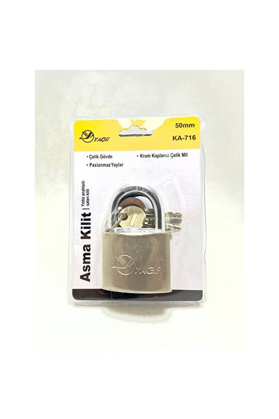 Asma Kilit 50 mm Çivi Fiam Anahtarlı