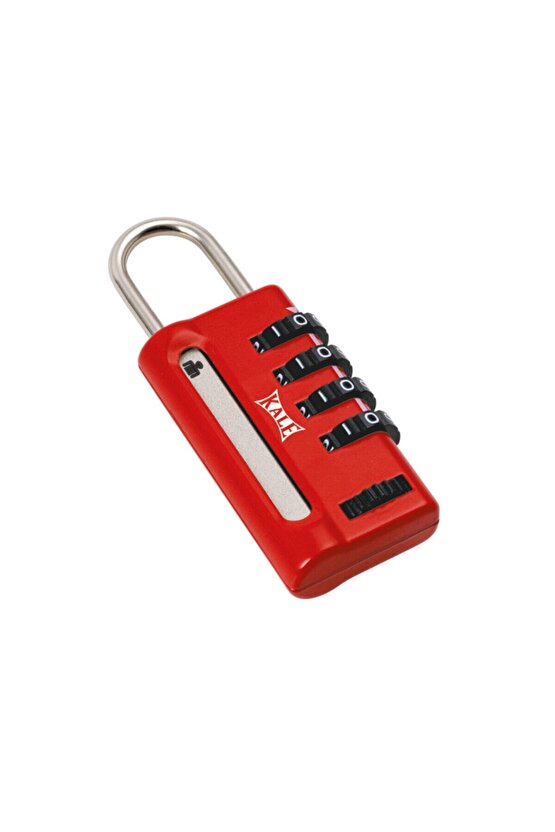 Şifreli Asma Kilit 4 Basamaklı Şifreleme (BİLGİ PENCERELİ)- Kırmızı