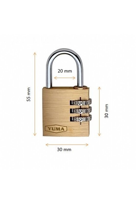 30mm Şifreli Asma Kilit